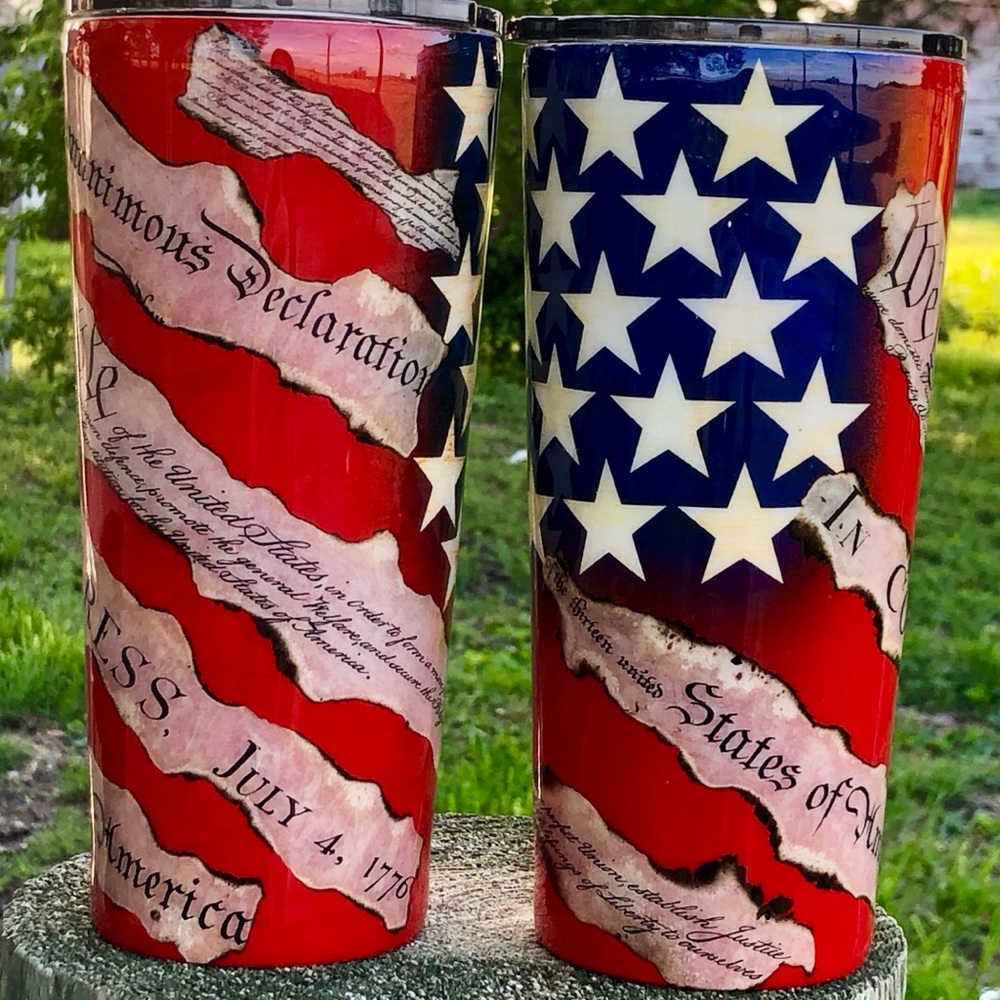 Custom hand made 24oz tumbler